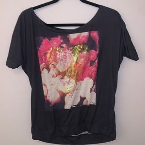 Sequin heart shirt